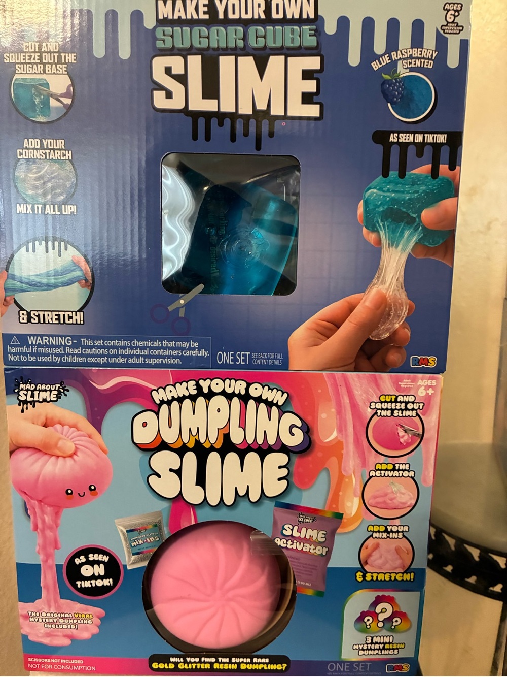 RMS brand Make Your Own Dumpling Slime Kit - Blue & Pink